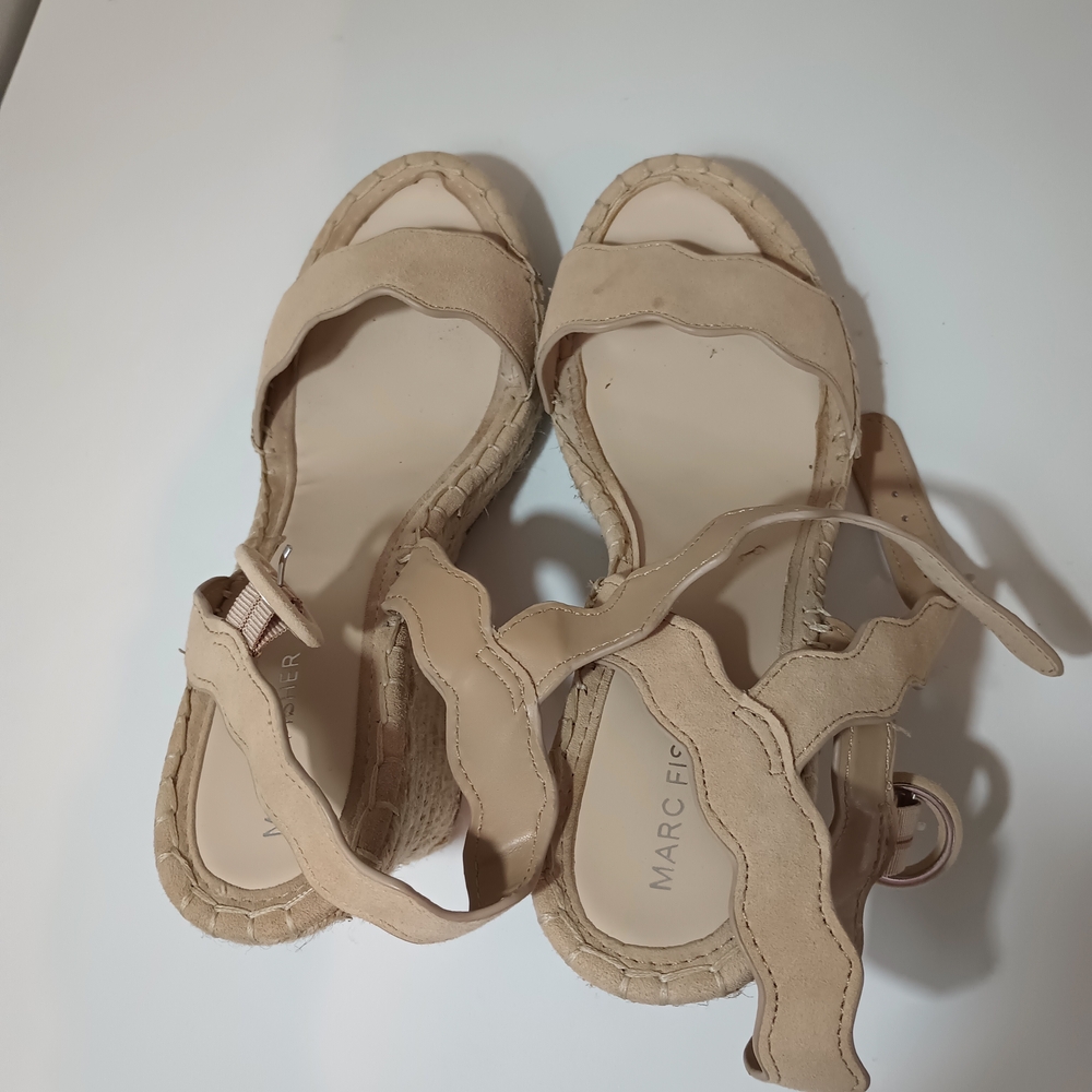 Marc Fisher Tan Espadrille Sandals